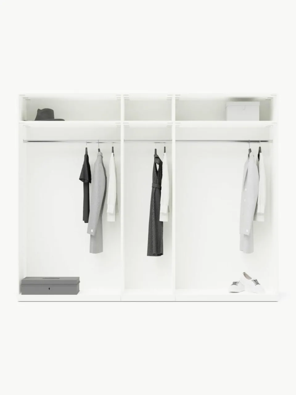 Westwing Collection Modularer Drehtürenschrank Charlotte, 250 cm Breite, mehrere Varianten
