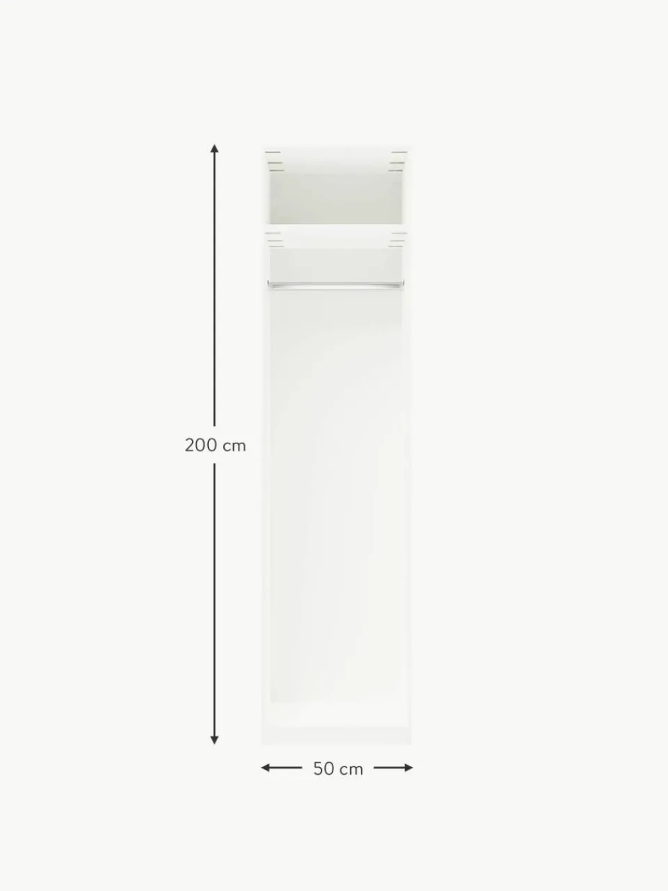 Westwing Collection Modularer Drehtürenschrank Charlotte, 50 cm Breite, mehrere Varianten