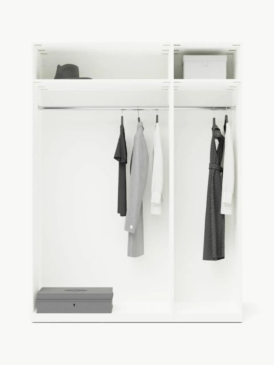 Westwing Collection Modularer Drehtürenschrank Charlotte, 150 cm Breite, mehrere Varianten