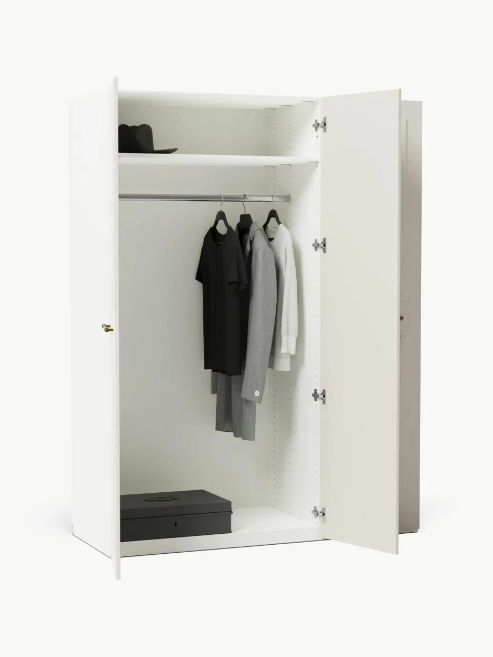 Westwing Collection Modularer Drehtürenschrank Charlotte, 150 cm Breite, mehrere Varianten