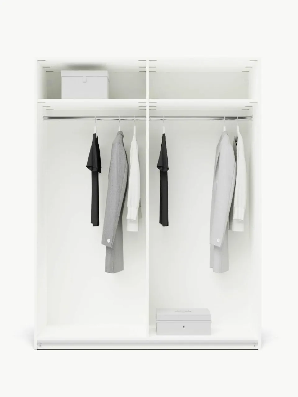 Westwing Collection Modularer Schwebetürenschrank Charlotte, 150 cm Breite, mehrere Varianten