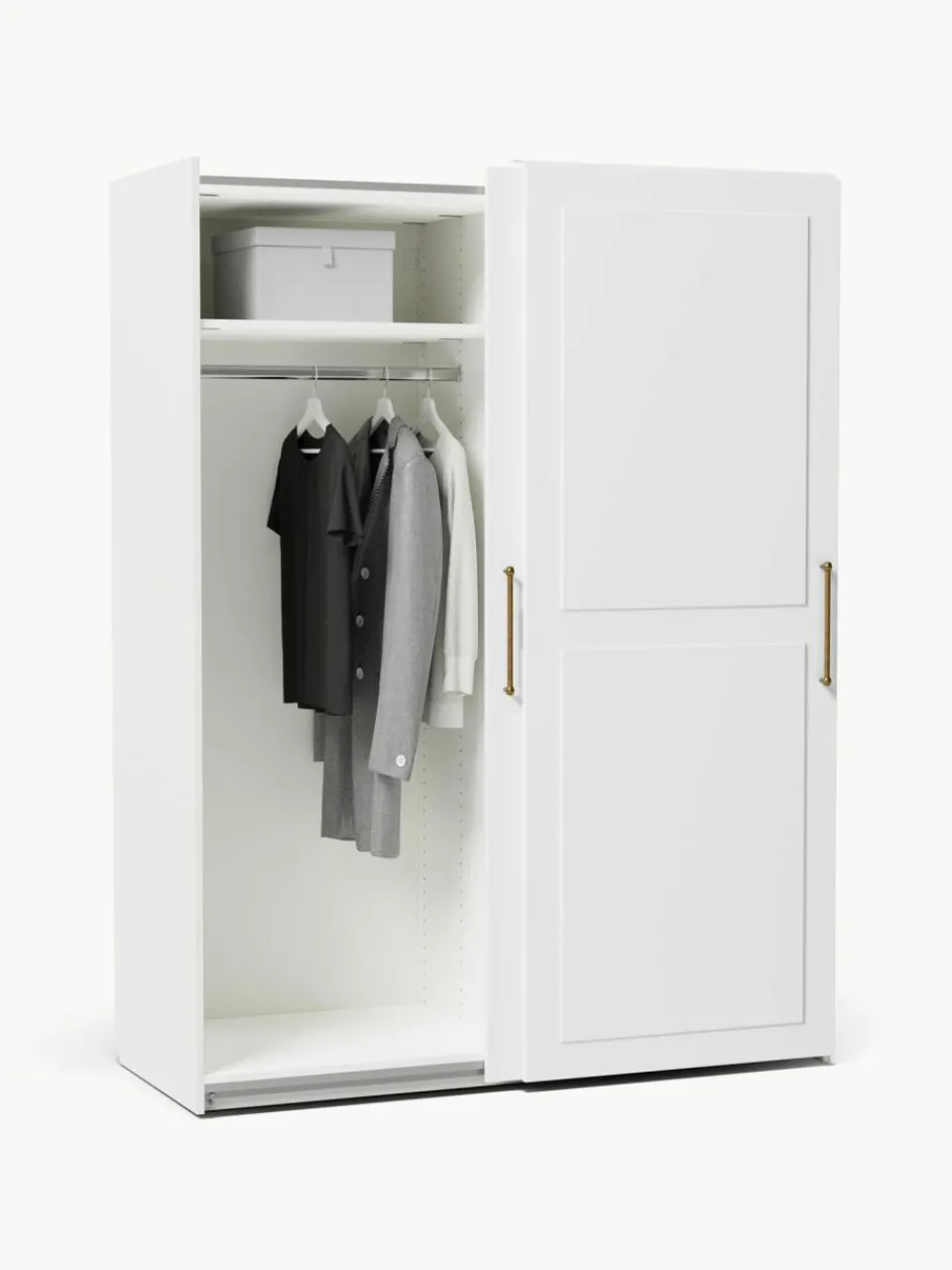 Westwing Collection Modularer Schwebetürenschrank Charlotte, 150 cm Breite, mehrere Varianten