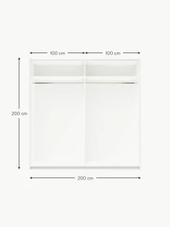 Westwing Collection Modularer Schwebetürenschrank Charlotte, 200 cm Breite, mehrere Varianten