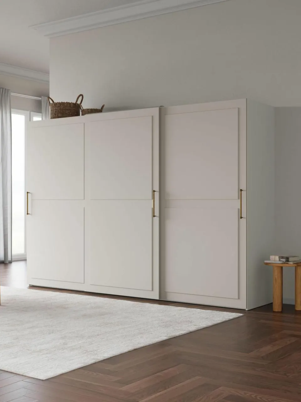 Westwing Collection Modularer Schwebetürenschrank Charlotte, 300 cm Breite, mehrere Varianten