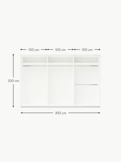 Westwing Collection Modularer Schwebetürenschrank Charlotte, 300 cm Breite, mehrere Varianten