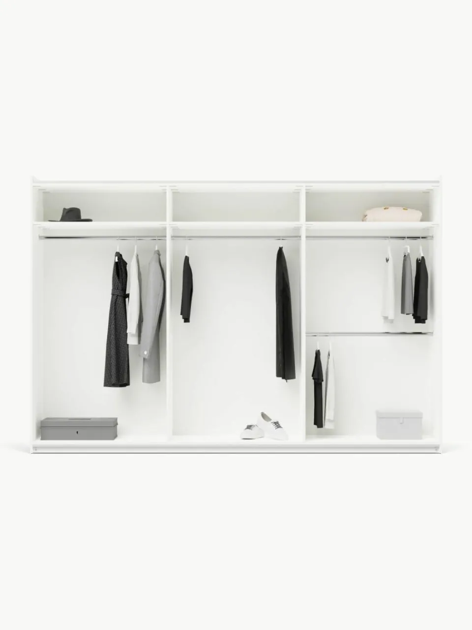 Westwing Collection Modularer Schwebetürenschrank Charlotte, 300 cm Breite, mehrere Varianten