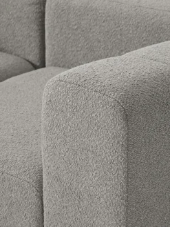 Westwing Collection Modulares Bouclé-Sofa Lena (4-Sitzer) mit Hocker (links/rechts)
