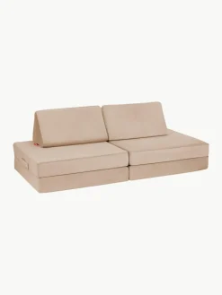 Kinder Funzy Modulares Kinder-Spielsofa Mila aus Samt, handgefertigt