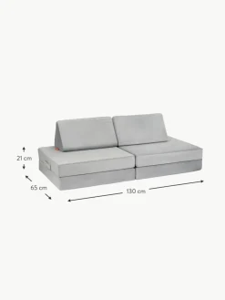 Kinder Funzy Modulares Kinder-Spielsofa Mila aus Samt, handgefertigt