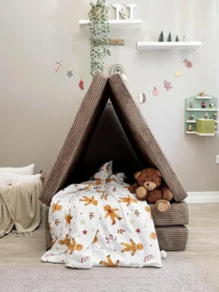 Kinder Funzy Modulares Kinder-Spielsofa Mila aus Cord, handgefertigt