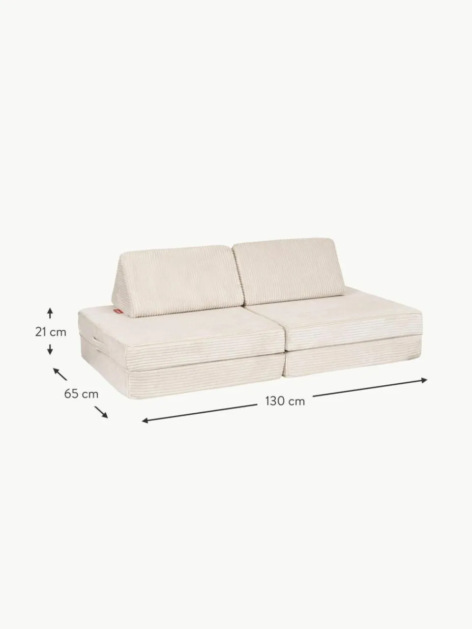 Kinder Funzy Modulares Kinder-Spielsofa Mila aus Cord, handgefertigt