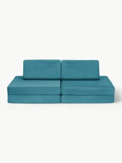 Kinder Funzy Modulares Kinder-Spielsofa Mila aus Samt, handgefertigt