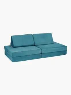 Kinder Funzy Modulares Kinder-Spielsofa Mila aus Samt, handgefertigt