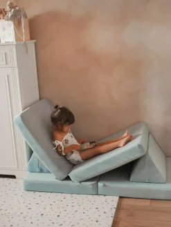 Kinder Funzy Modulares Kinder-Spielsofa Mila aus Samt, handgefertigt