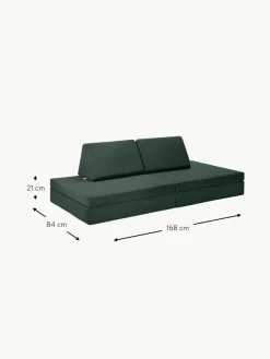 Kinder Funzy Modulares Kinder-Spielsofa Mila aus Samt, handgefertigt