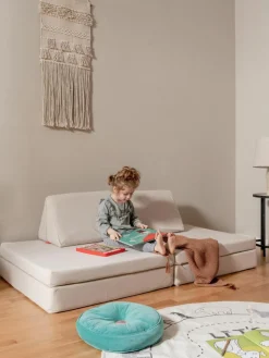 Kinder Funzy Modulares Kinder-Spielsofa Mila aus Samt, handgefertigt