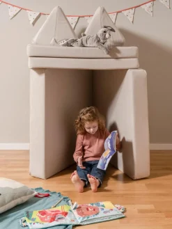 Kinder Funzy Modulares Kinder-Spielsofa Mila aus Samt, handgefertigt