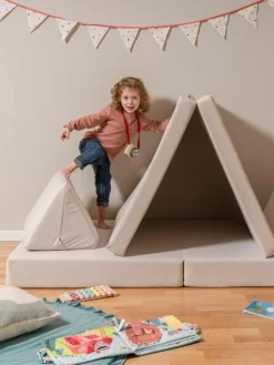 Kinder Funzy Modulares Kinder-Spielsofa Mila aus Samt, handgefertigt