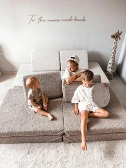 Kinder Funzy Modulares Kinder-Spielsofa Mila aus Teddy, handgefertigt