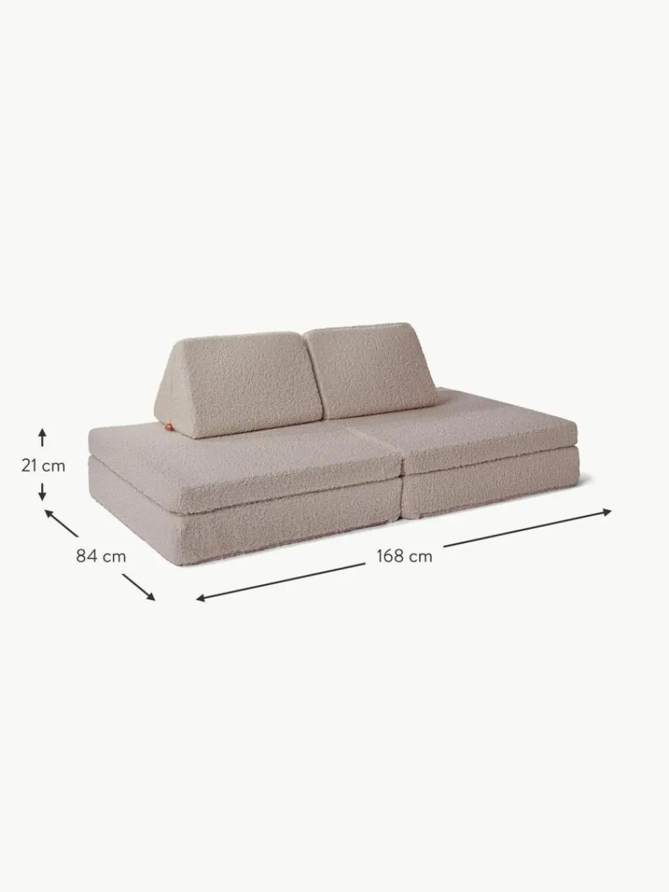 Kinder Funzy Modulares Kinder-Spielsofa Mila aus Teddy, handgefertigt