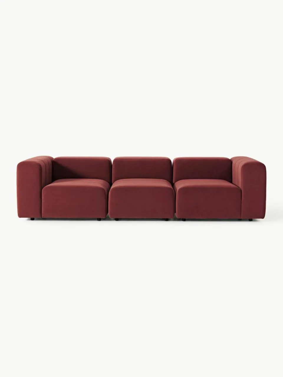 Westwing Collection Modulares Samt-Sofa Lena (4-Sitzer)