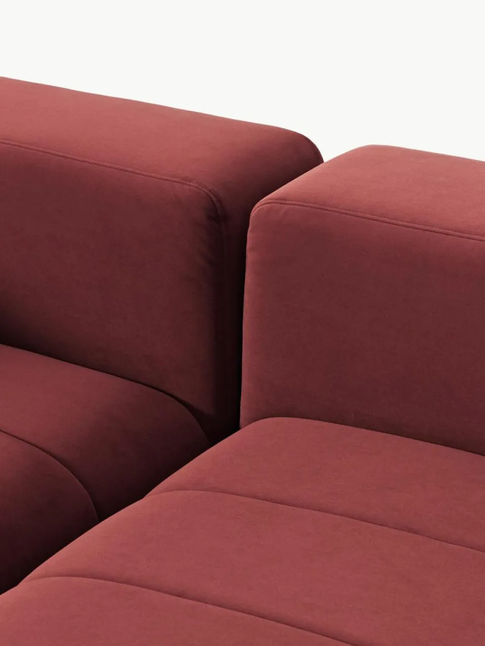 Westwing Collection Modulares Samt-Sofa Lena (4-Sitzer)