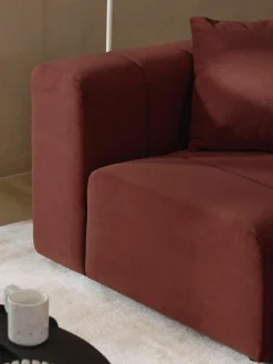Westwing Collection Modulares Samt-Sofa Lena (4-Sitzer)