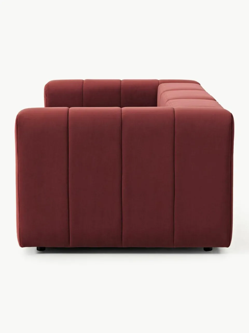 Westwing Collection Modulares Samt-Sofa Lena (4-Sitzer)