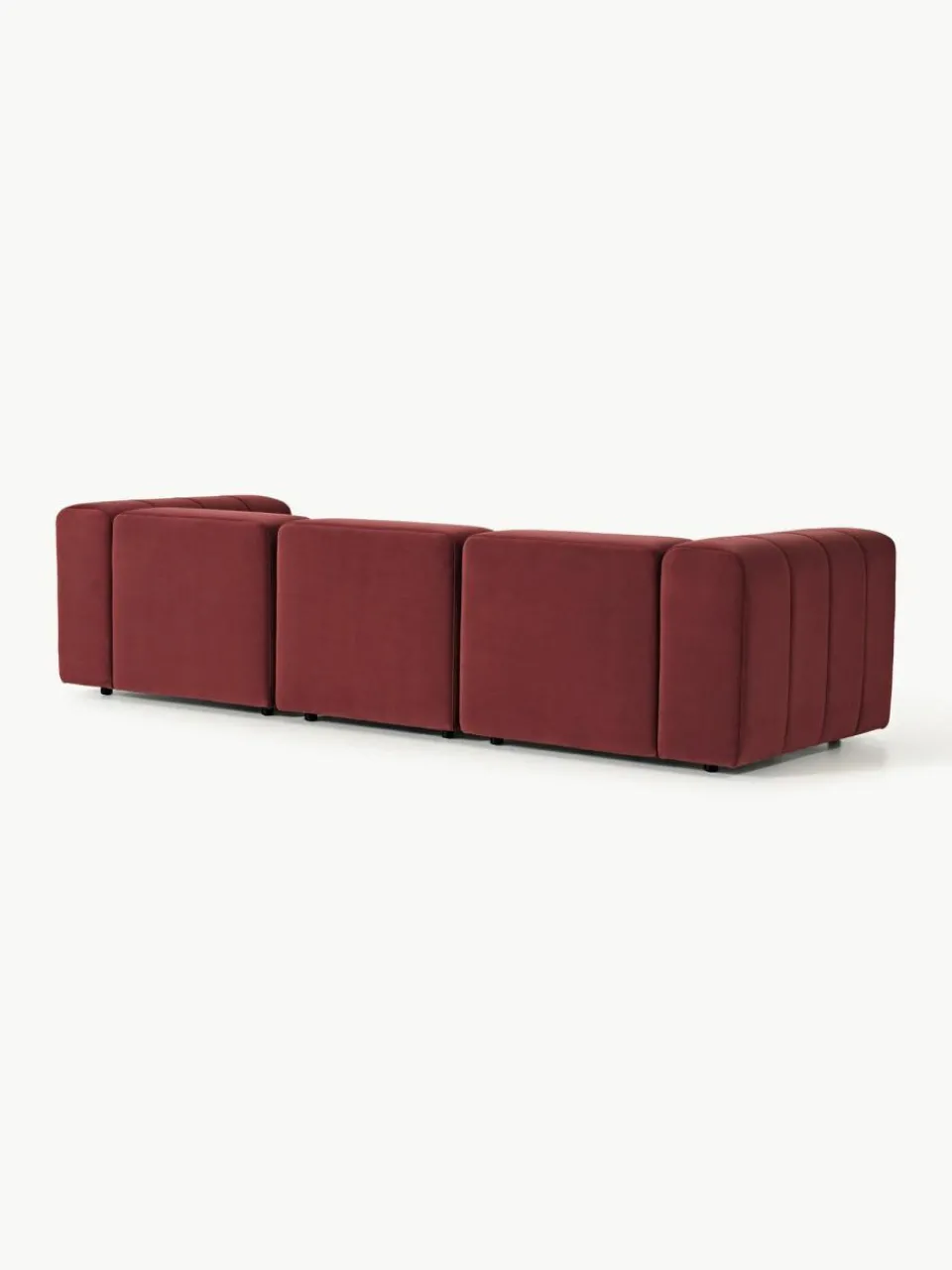 Westwing Collection Modulares Samt-Sofa Lena (4-Sitzer)