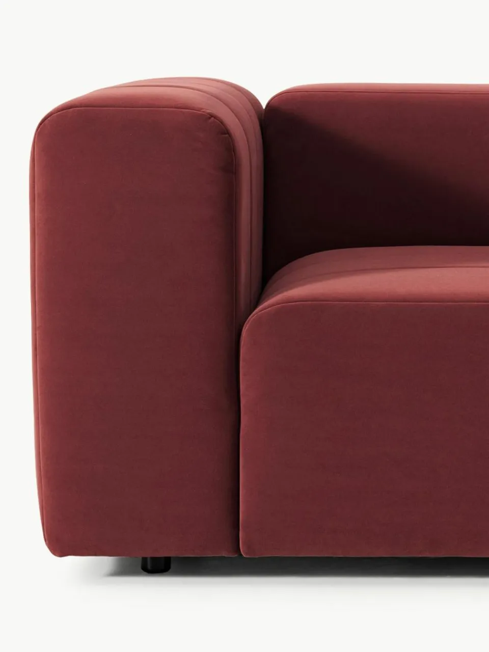 Westwing Collection Modulares Samt-Sofa Lena (4-Sitzer)