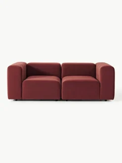 Westwing Collection Modulares Samt-Sofa Lena (3-Sitzer)