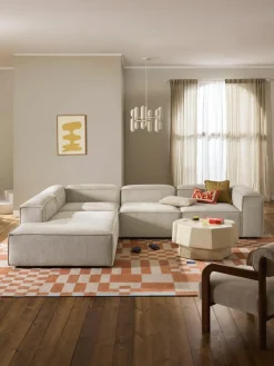 Westwing Collection Modulares XL-Ecksofa Lennon aus Cord