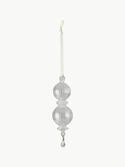 Lene Bjerre Mundgeblasene Baumanhänger Genuine, H 18 cm, 6 Stück