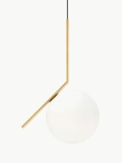 Flos Mundgeblasene Pendelleuchte IC Lights, H 70 cm