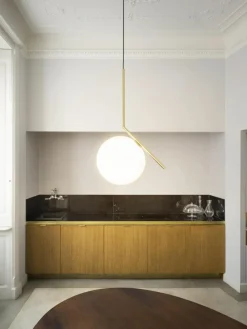 Flos Mundgeblasene Pendelleuchte IC Lights, H 70 cm
