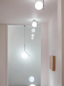 Flos Mundgeblasene Pendelleuchte IC Lights, H 70 cm