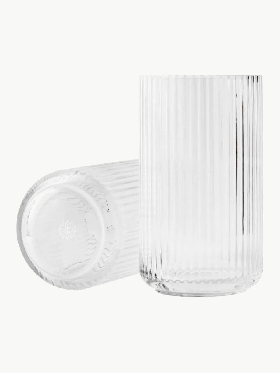 Lyngby Porcelaen Mundgeblasene Vase Lyngby, H 25 cm