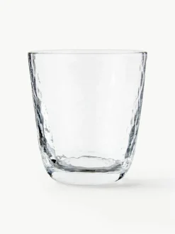 Broste Copenhagen Mundgeblasene Wassergläser Hammered mit unebener Oberfläche, 4 Stück