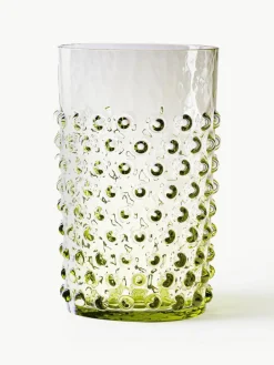 Anna von Lipa Mundgeblasene Wassergläser Hobnail, 6 Stück