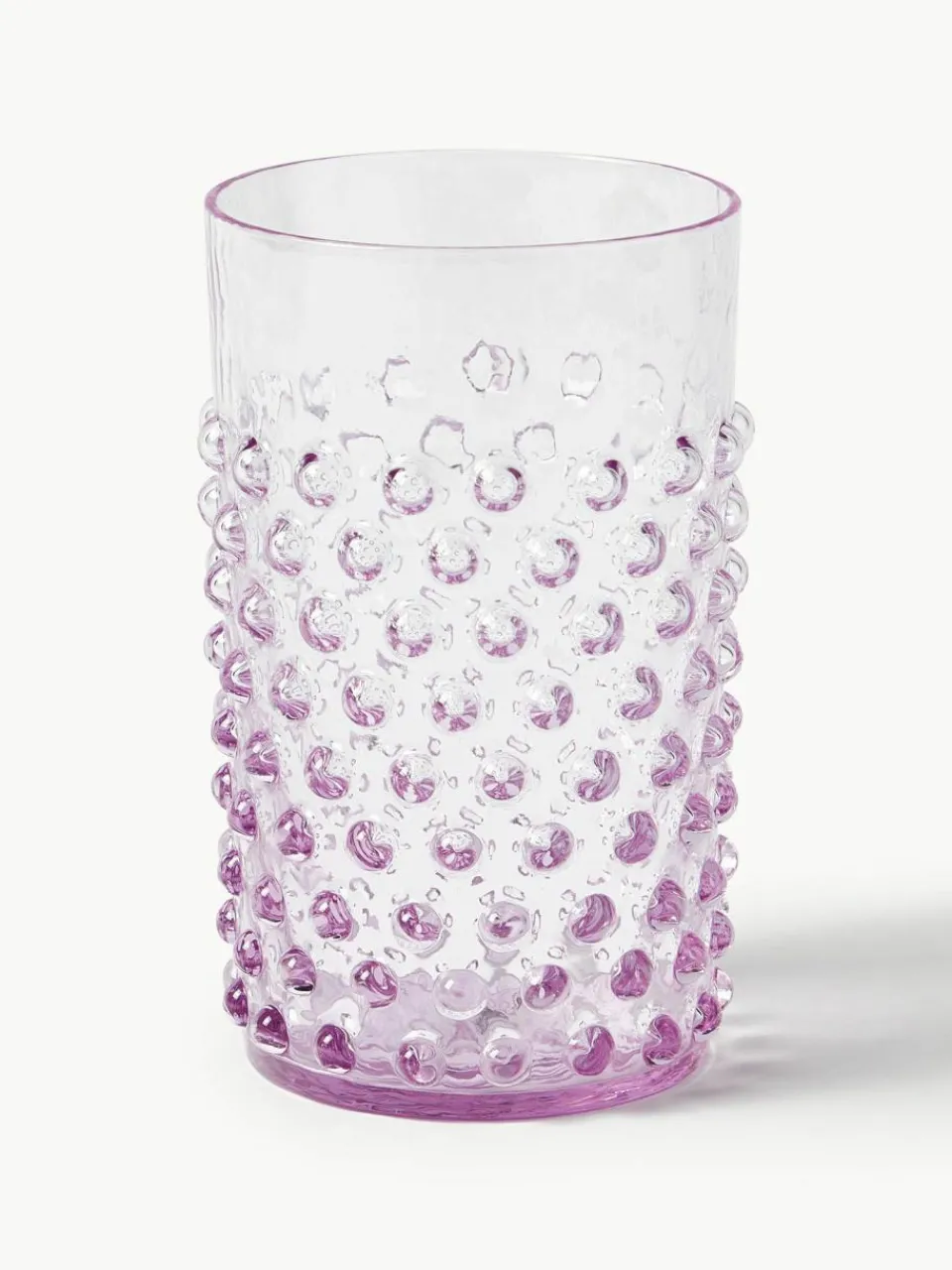 Anna von Lipa Mundgeblasene Wassergläser Hobnail, 6 Stück