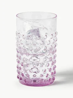 Anna von Lipa Mundgeblasene Wassergläser Hobnail, 6 Stück