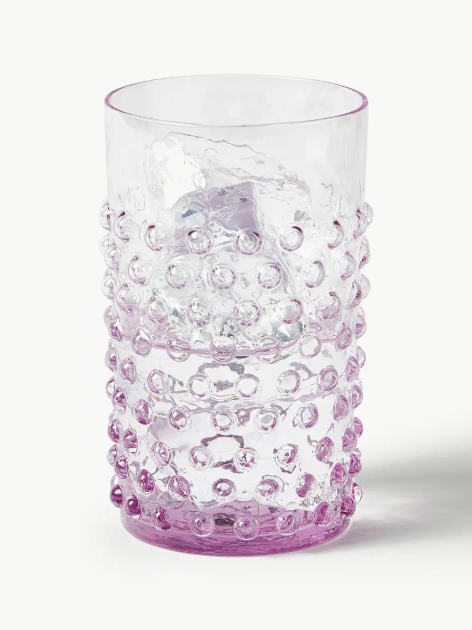 Anna von Lipa Mundgeblasene Wassergläser Hobnail, 6 Stück