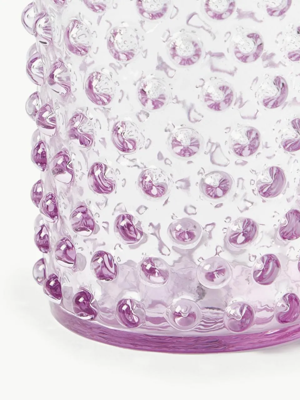 Anna von Lipa Mundgeblasene Wassergläser Hobnail, 6 Stück
