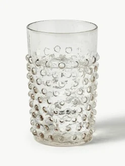 Anna von Lipa Mundgeblasene Wassergläser Hobnail, 6 Stück