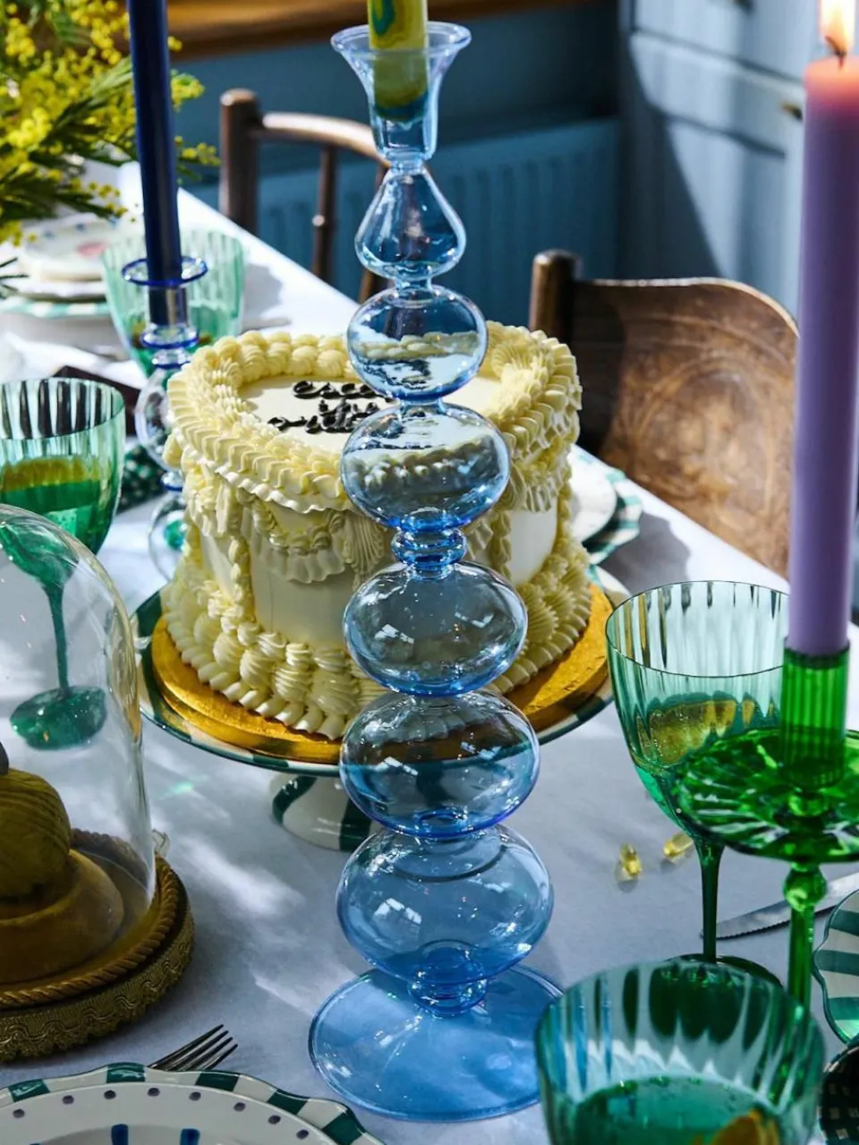 Anna + Nina Mundgeblasener Kerzenhalter Balloon aus Borosilikatglas