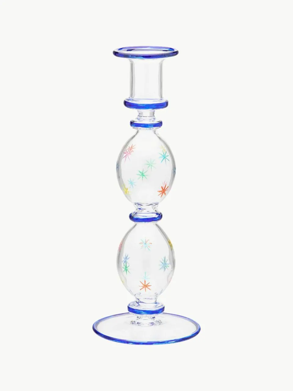 Anna + Nina Mundgeblasener Kerzenhalter Galaxy aus Borosilikatglas