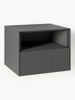 Westwing Collection Nachttisch Shea mit geriffelter Front