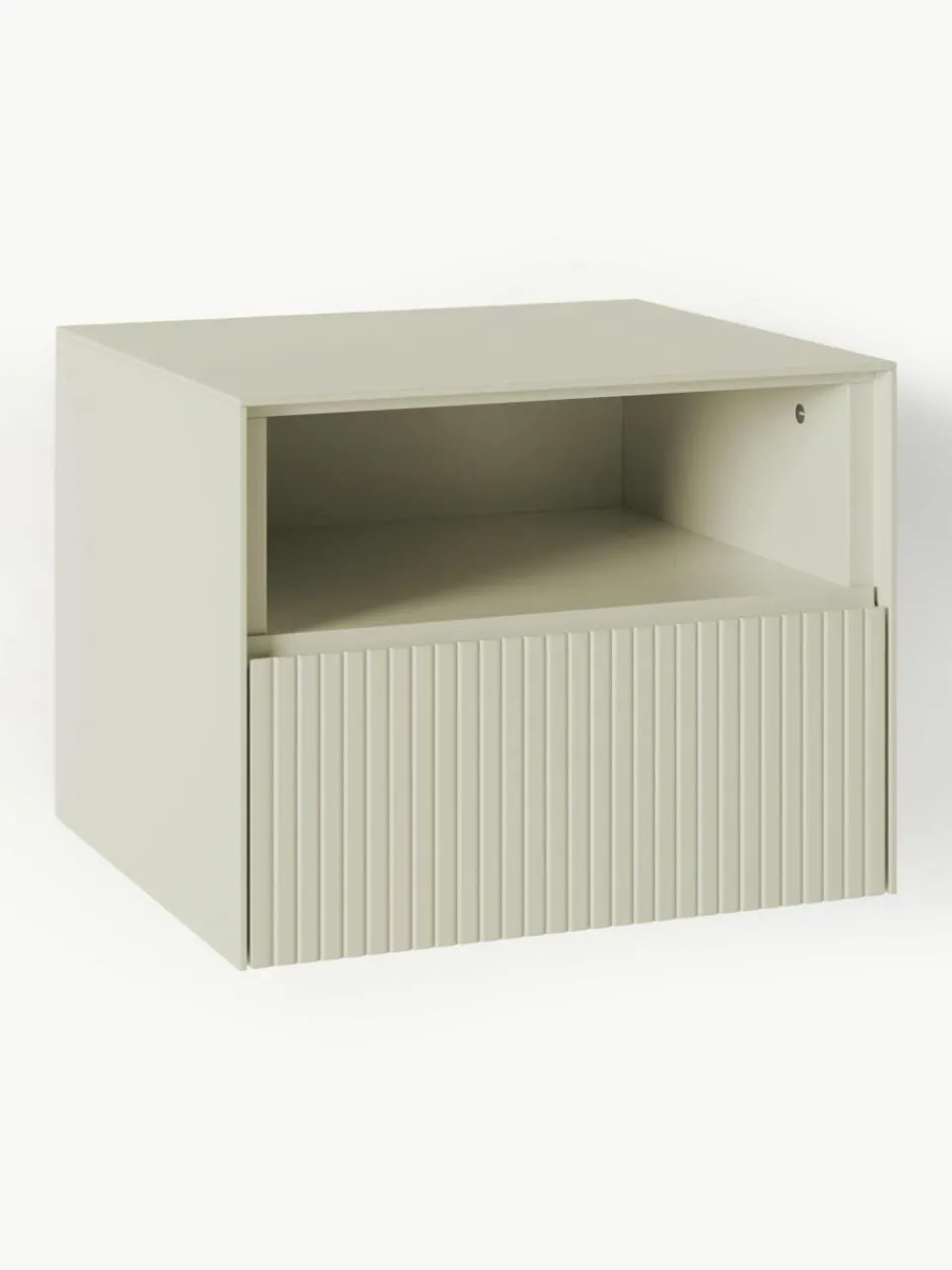 Westwing Collection Nachttisch Shea mit geriffelter Front