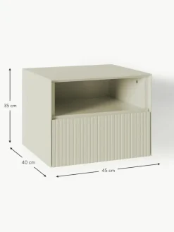 Westwing Collection Nachttisch Shea mit geriffelter Front