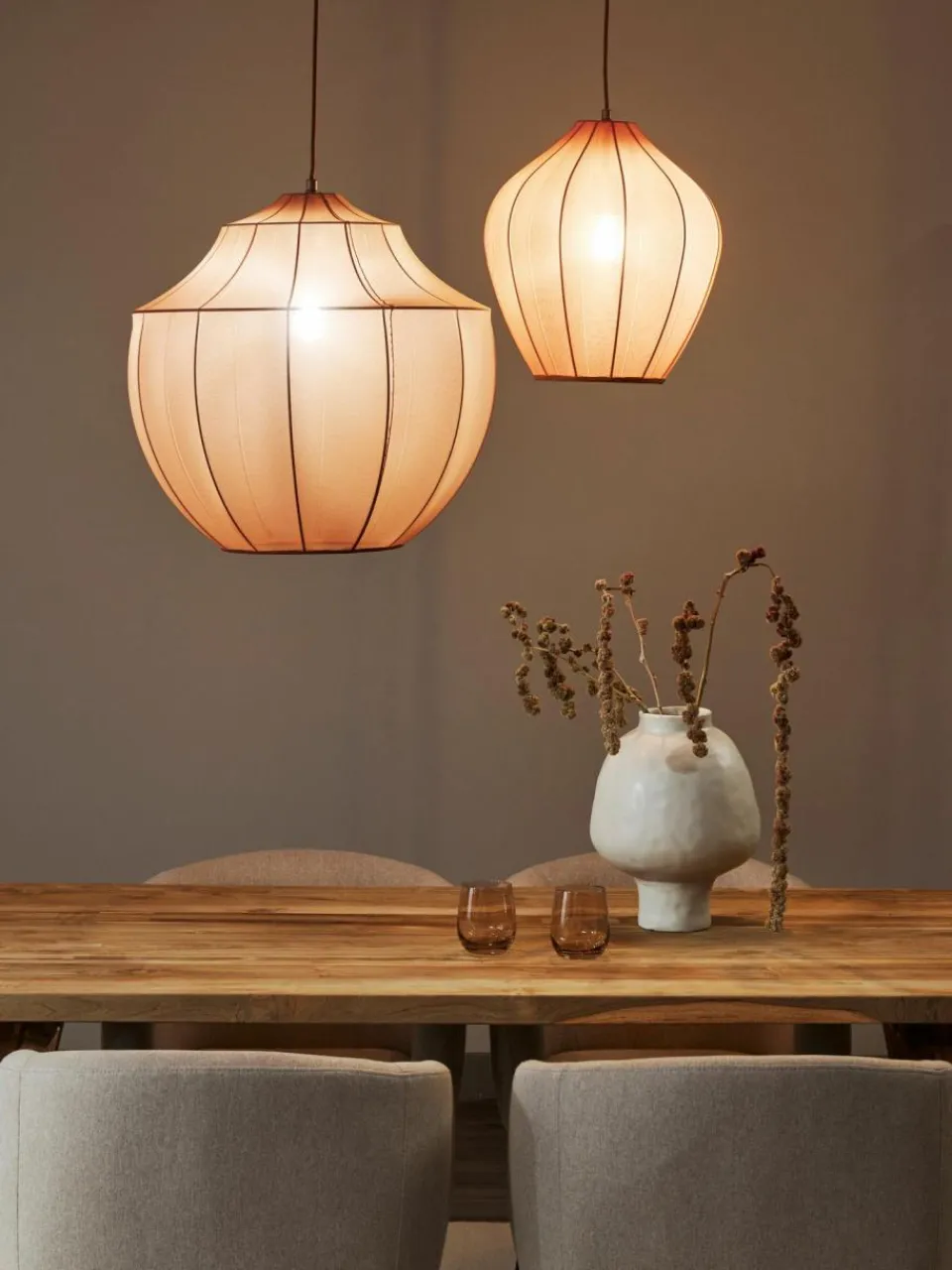 Westwing Collection Netzstoff-Pendelleuchte Beau